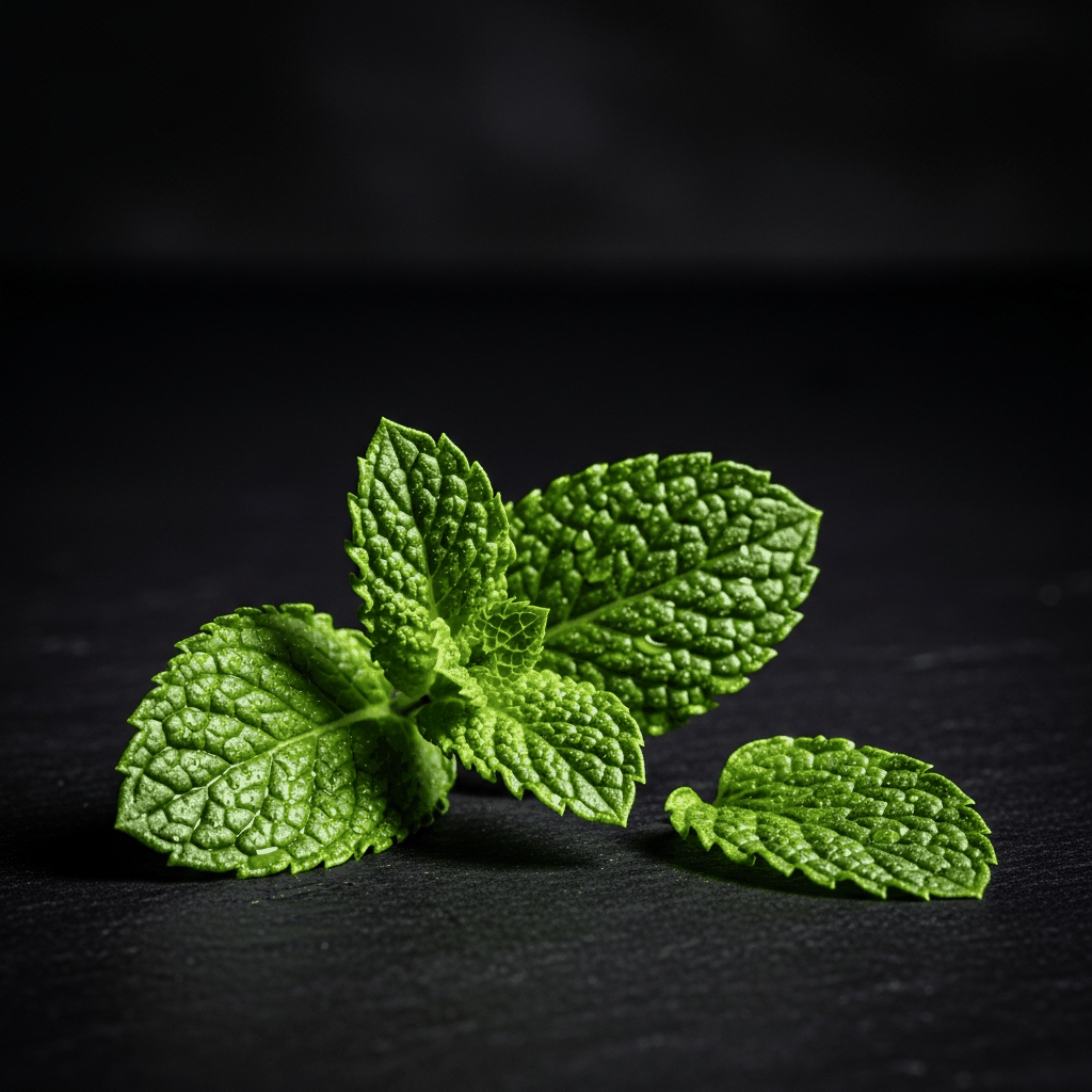 Fresh Mint, photographed close up