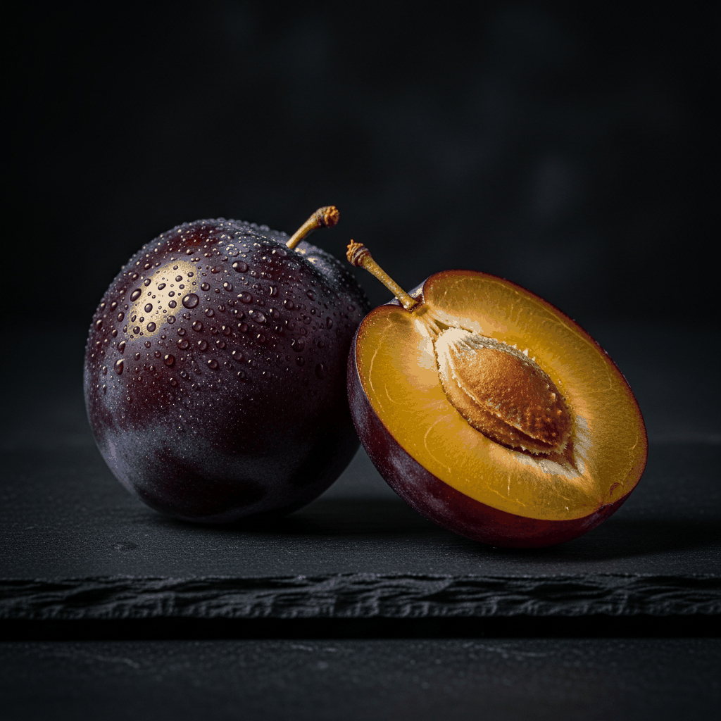 Fresh Plum, photographed close up
