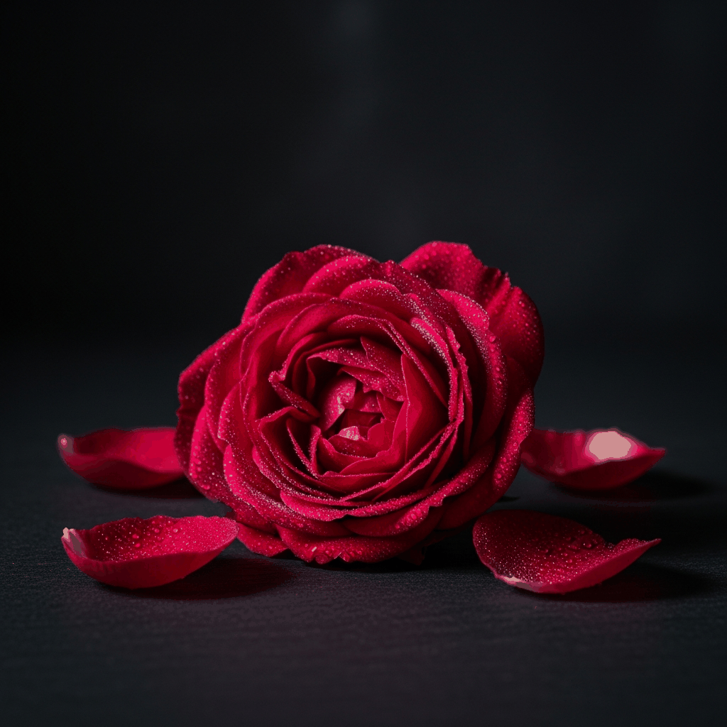 Fresh Rose, photographed close up