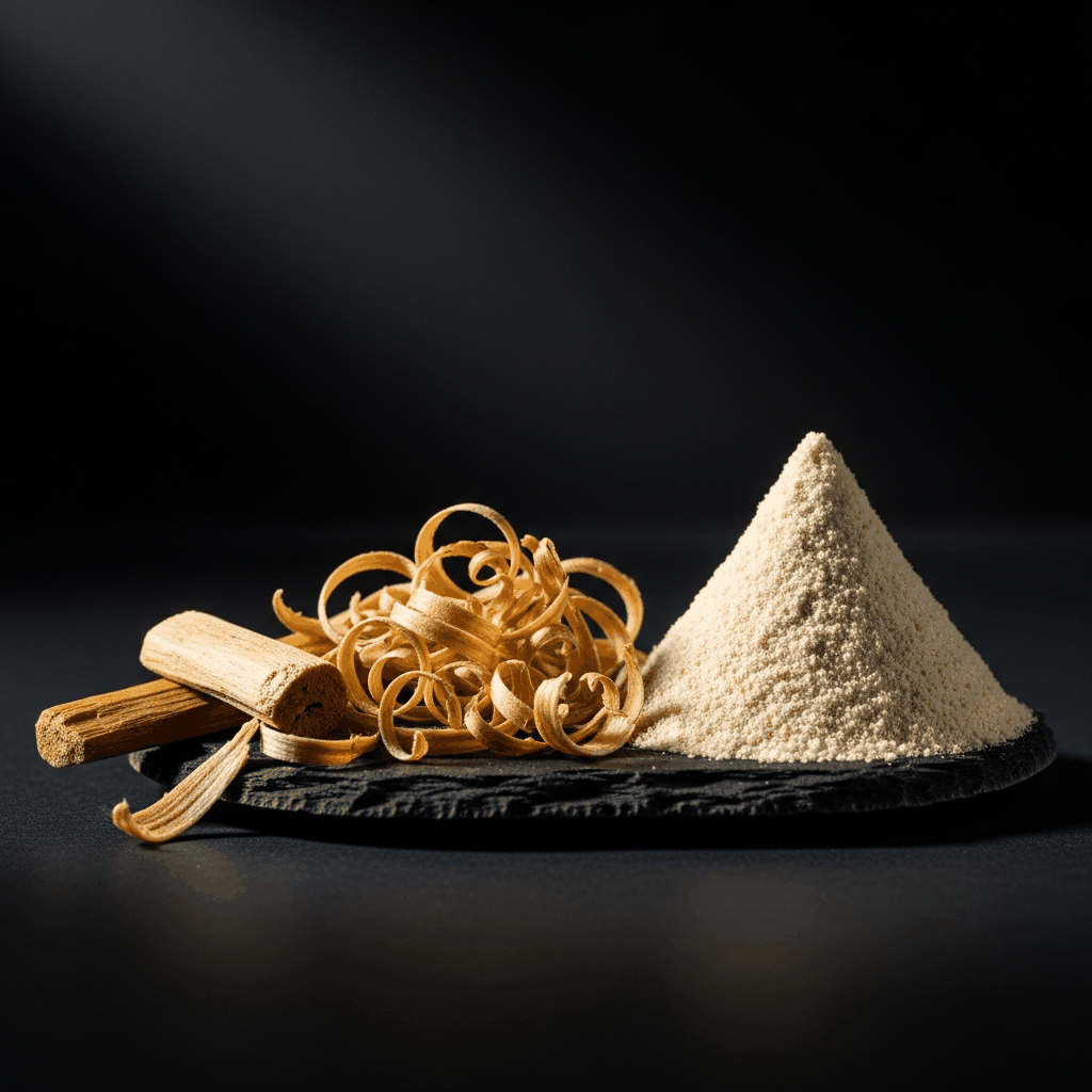Fresh Sandalwood, photographed close up