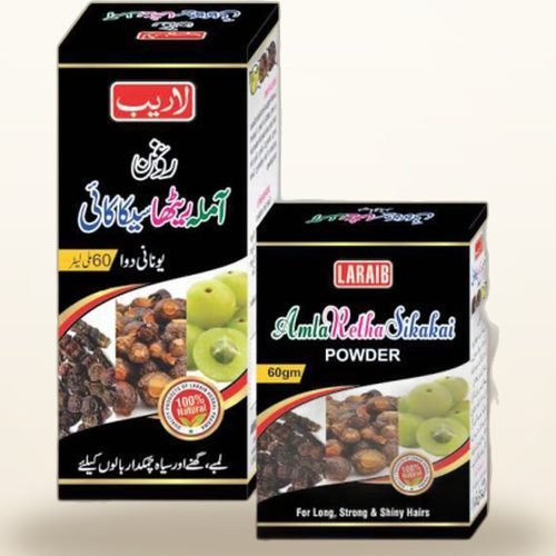 Amla Retha Sikakai — Three-Herb Hair Oil — Laraib Herbal Pharma