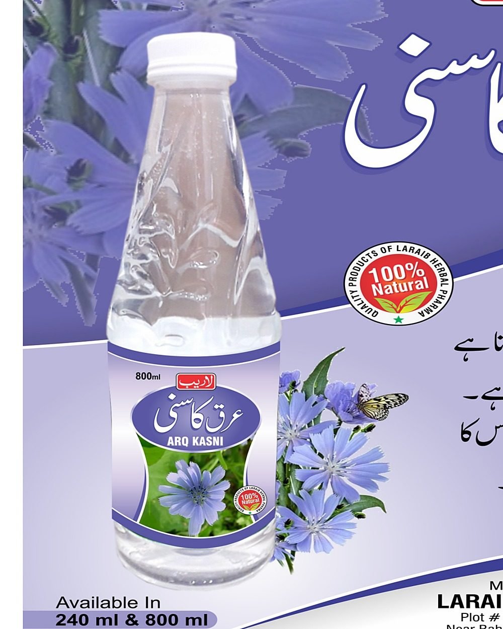 Arq Kasni — Chicory Distillate — Laraib Herbal Pharma
