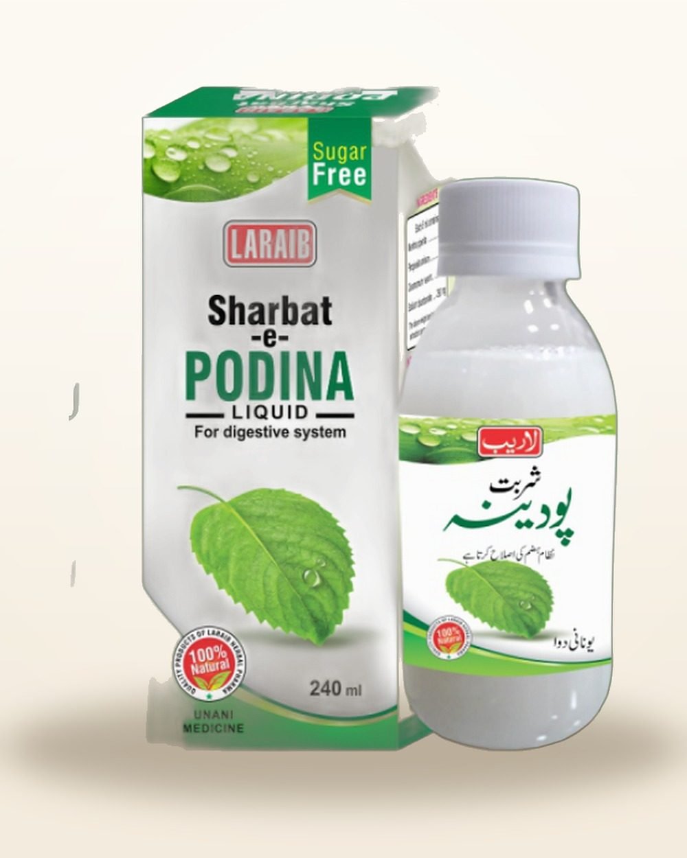 Sharbat-e-Podina — Sugar-Free Mint Syrup — Laraib Herbal Pharma