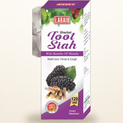 Sharbat Toot Siah Mulethi — Black Mulberry & Licorice Syrup — Laraib Herbal Pharma